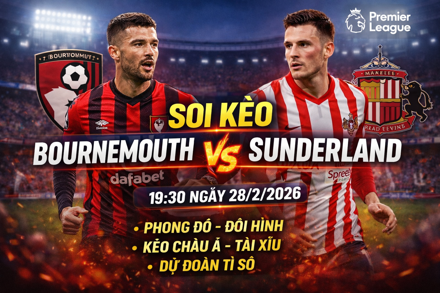 Bournemouth vs Sunderland
