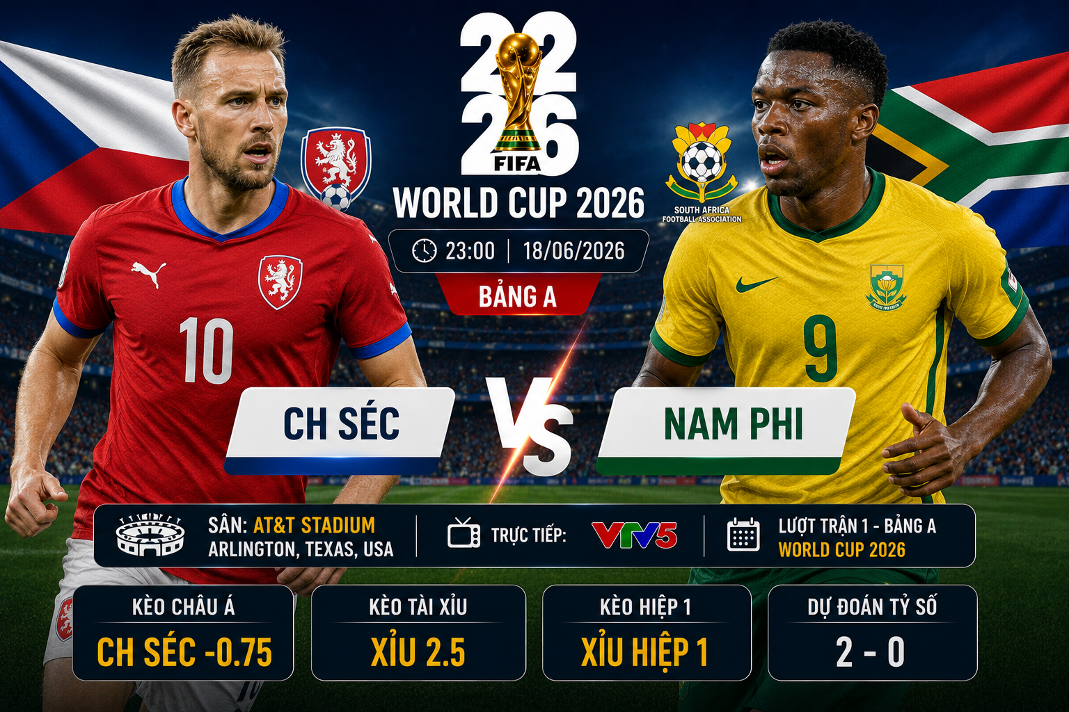 CH Séc vs Nam Phi