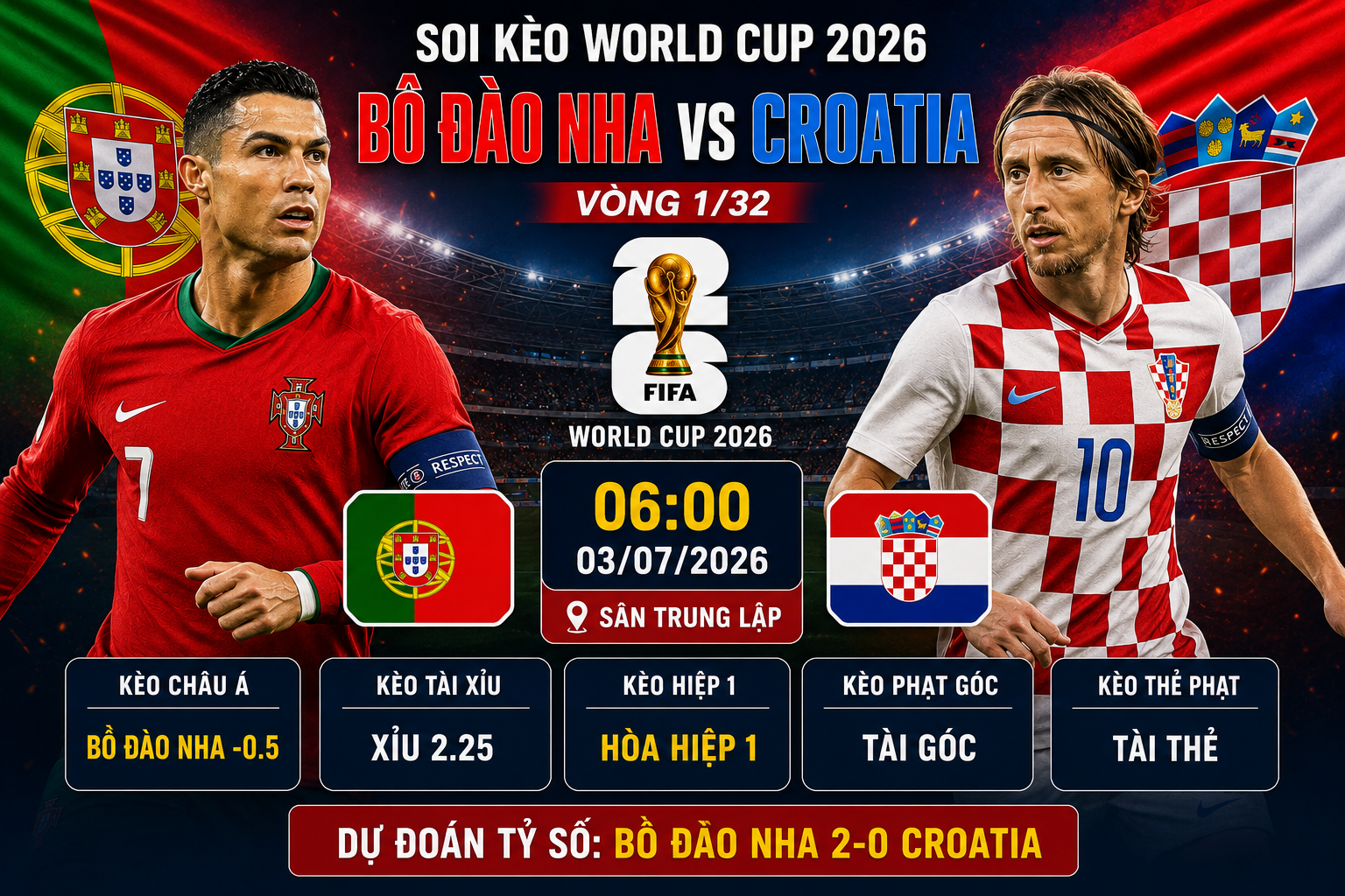 Bồ Đào Nha vs Croatia