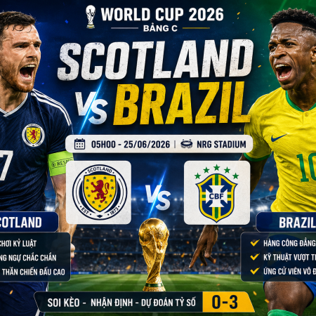 Soi Kèo Scotland vs Brazil, 5h ngày 25/6 – Bảng C World Cup 2026: