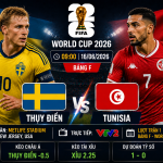 Thụy Điển vs Tunisia